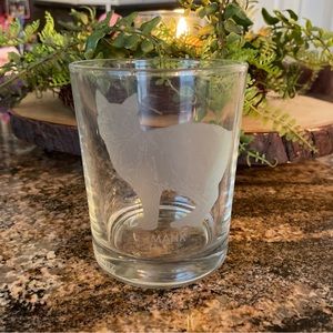 SAKOWITZ MANX CAT RARE ETCHED GLASS CUP